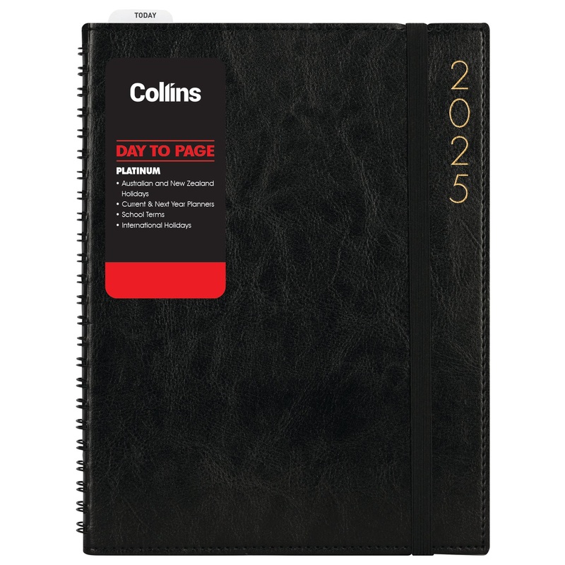 Collins Platinum A51 Day To Page Black Wiro Diary