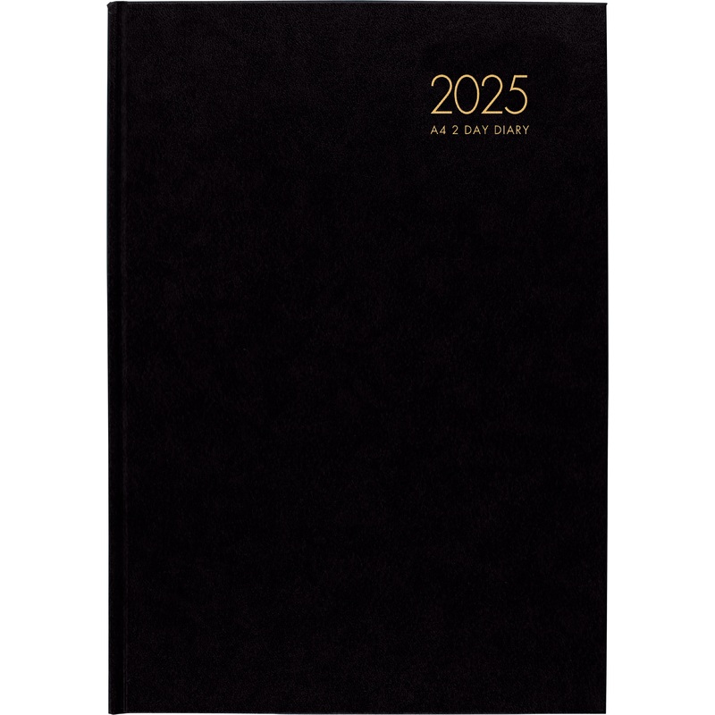 Collins Windsor A42 2 Day To Page Black Diary