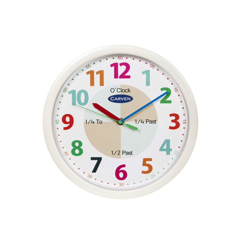 Carven Educational 300mm 12hr Wall Clock