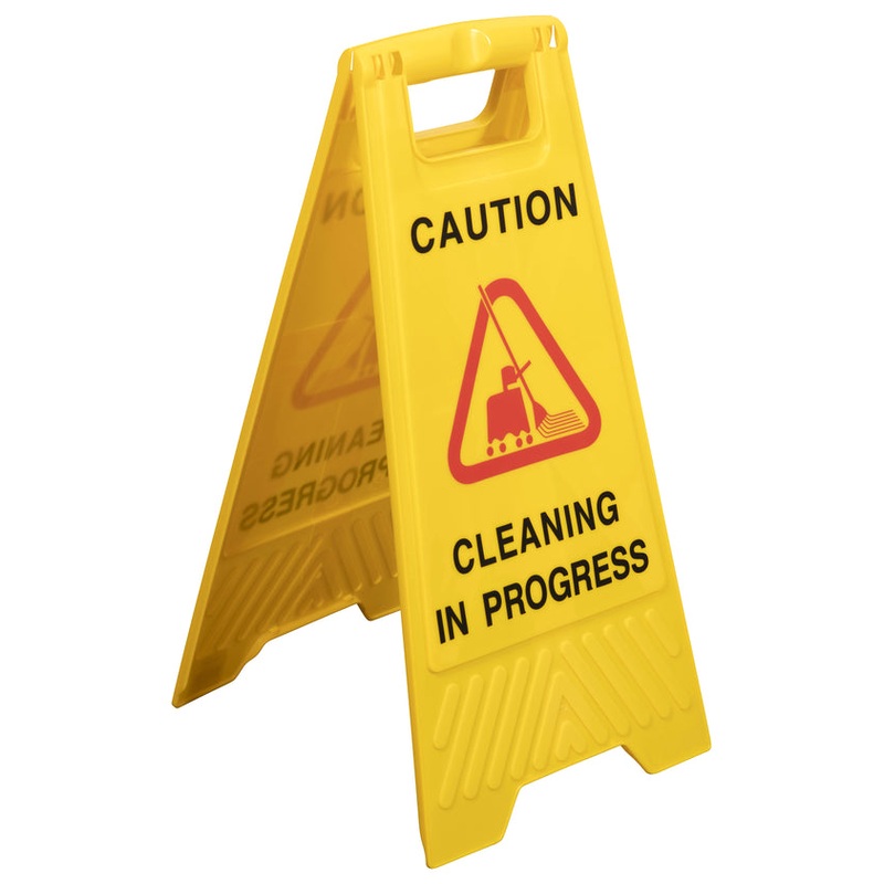 Cleanlink Safety Sign Cleaning In Progress Yellow