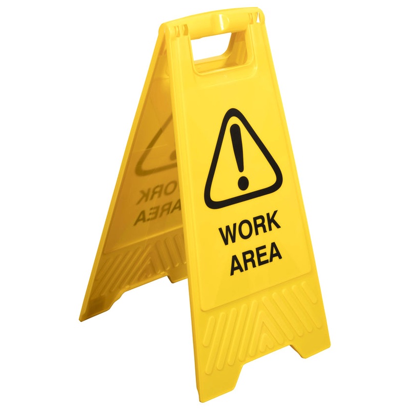 Cleanlink Safety Sign Work Area Yellow