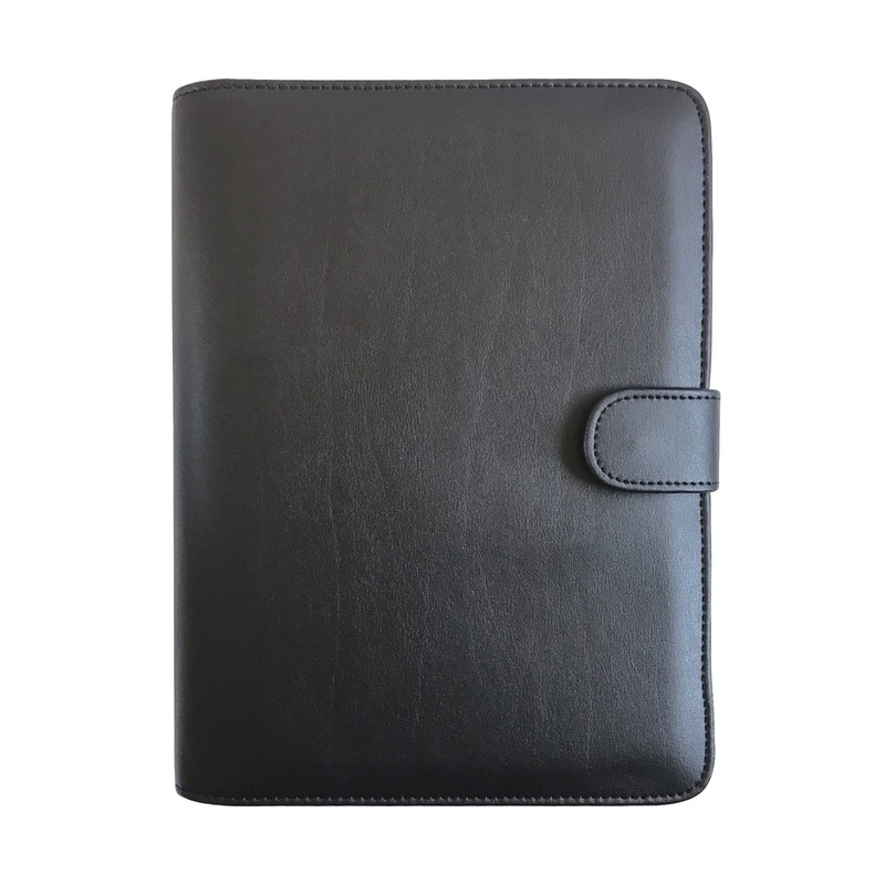 Debden Desk Snap Closure PU Black Dayplanner Organiser