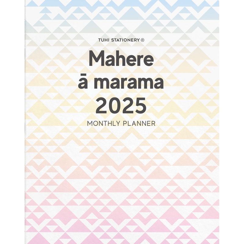 Tuhi A4 Month To View Planner Mahere a marama Poutama 2025 Diary