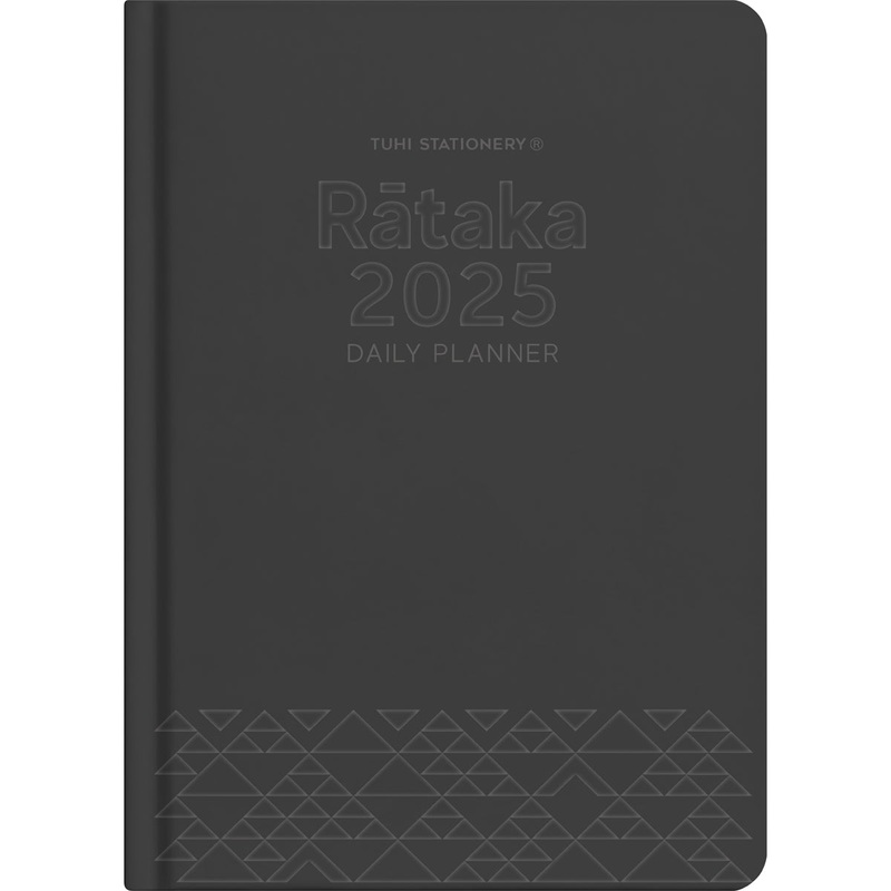 Tuhi B51 Day Per Page Premium Rataka Black Deboss 2025 Diary