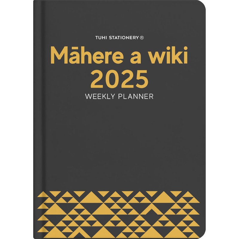 Tuhi B53 Week to View Premium Mahere a Wiki Gold 2025 Diary