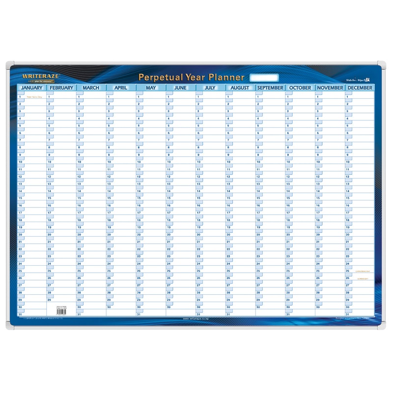 Writeraze Perpetual Year Framed Wallplanners