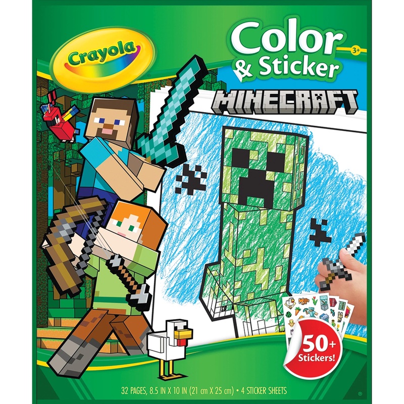 Crayola Colour & Sticker Book – Minecraft