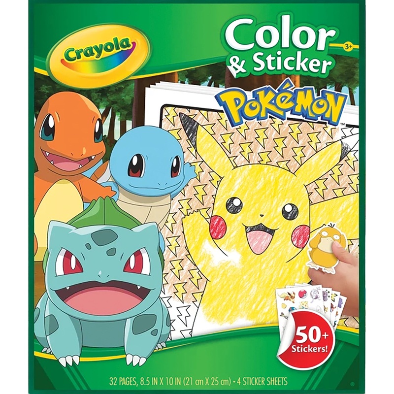 Crayola Colour & Sticker Book – Pokmon