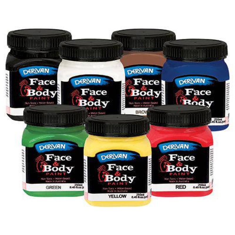 Derivan Bulk Face Paint Colours 250mL
