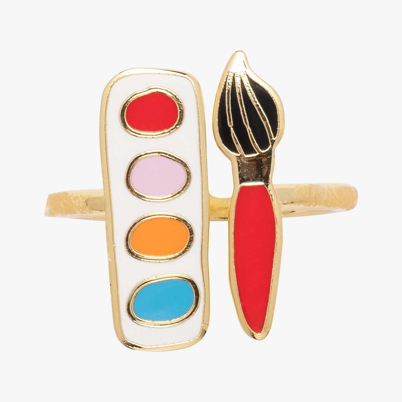 Yellow Owl Adjustable Rings
