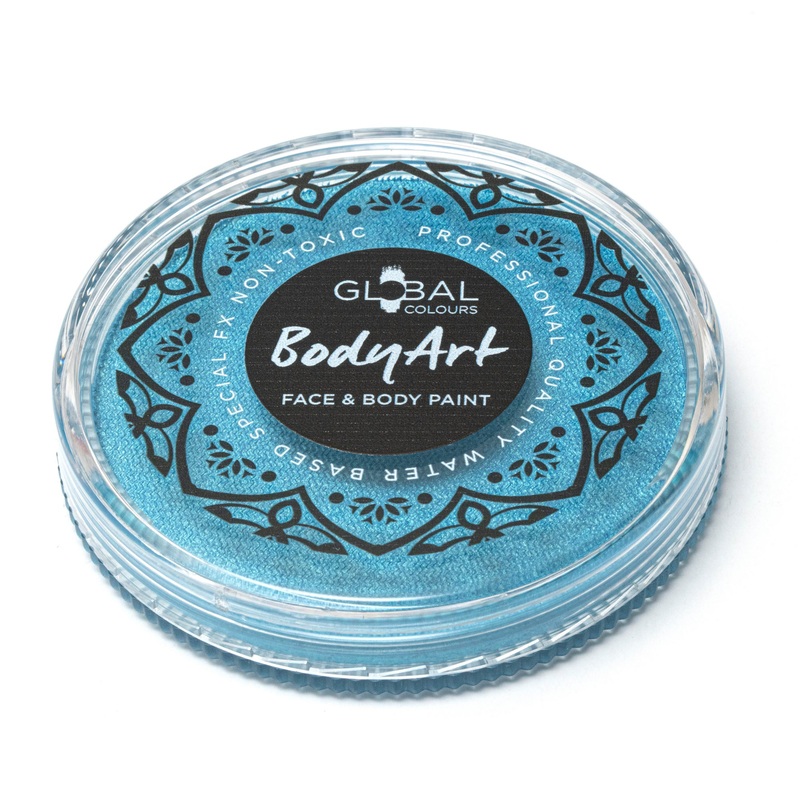 Global Body Art Face Paint | NEW  Pearl Peacock Blue 32gr