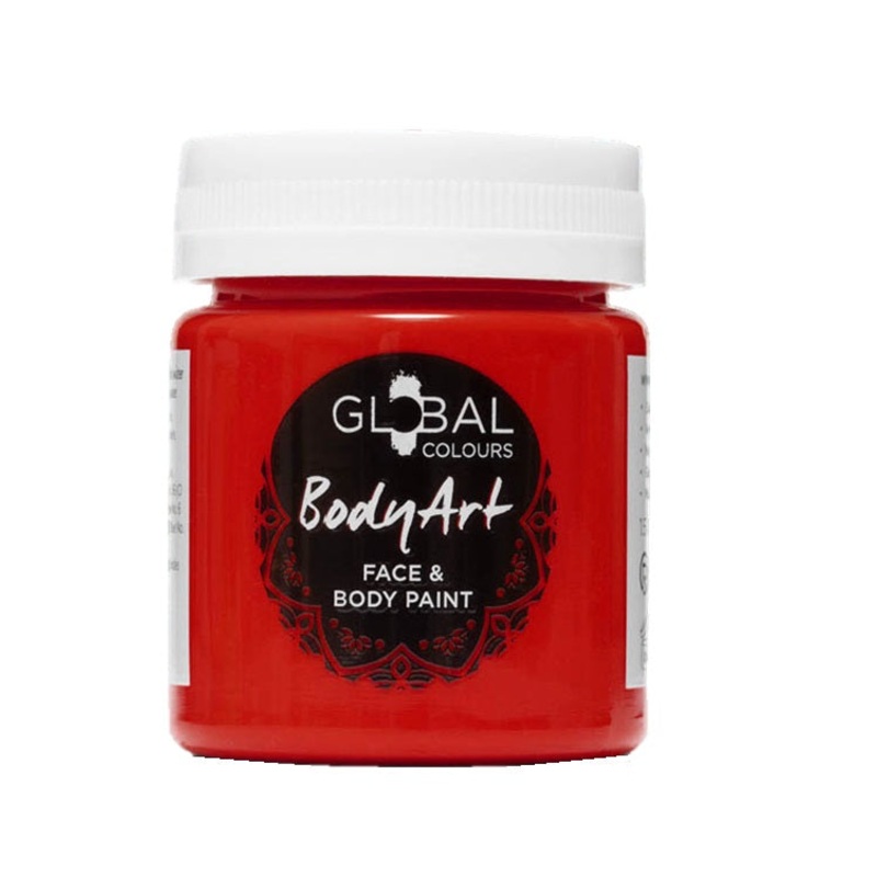 Global Body Art Face Paint – Liquid DEEP Red 45ml