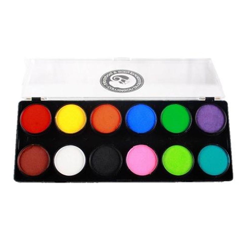 Cameleon Face Paint – Large 12 Color Baseline Palette