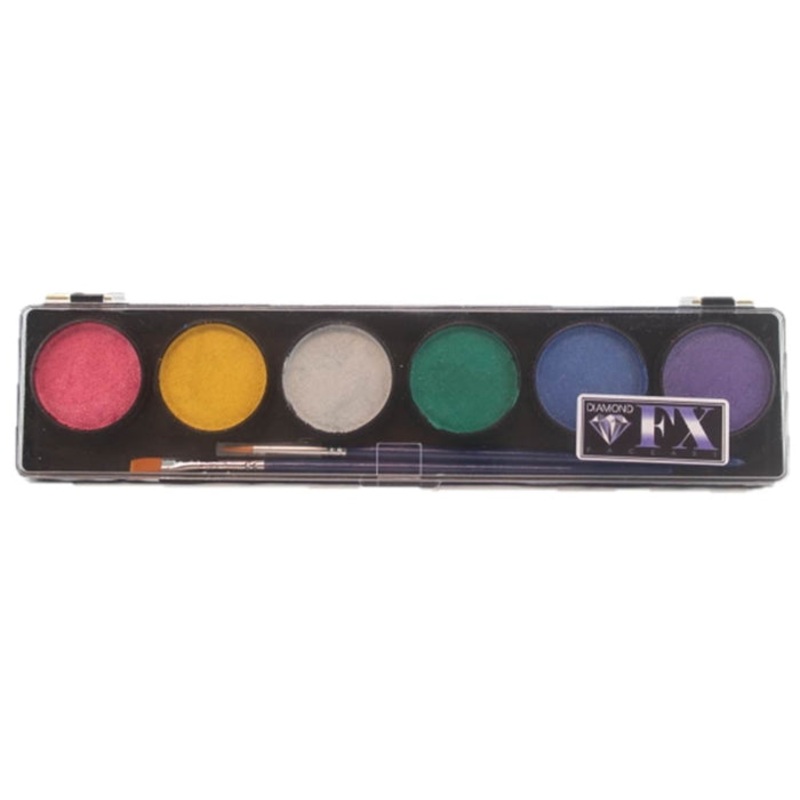 Diamond FX Face Paint – 6 Color Metallic  Palette