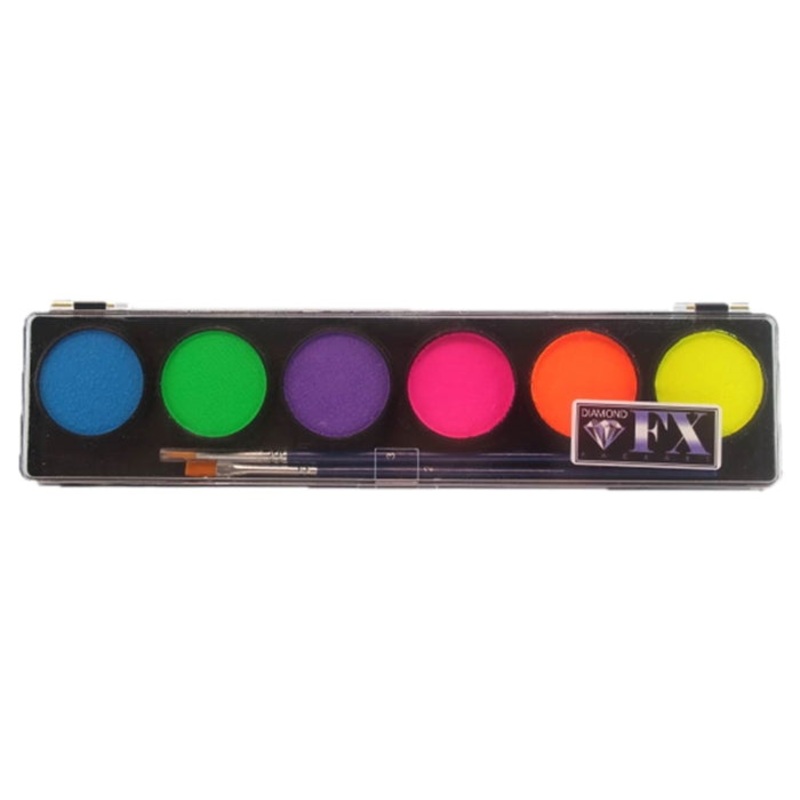 Diamond FX Paint – 6 Color Neon  Palette (SFX – Non Cosmetic)