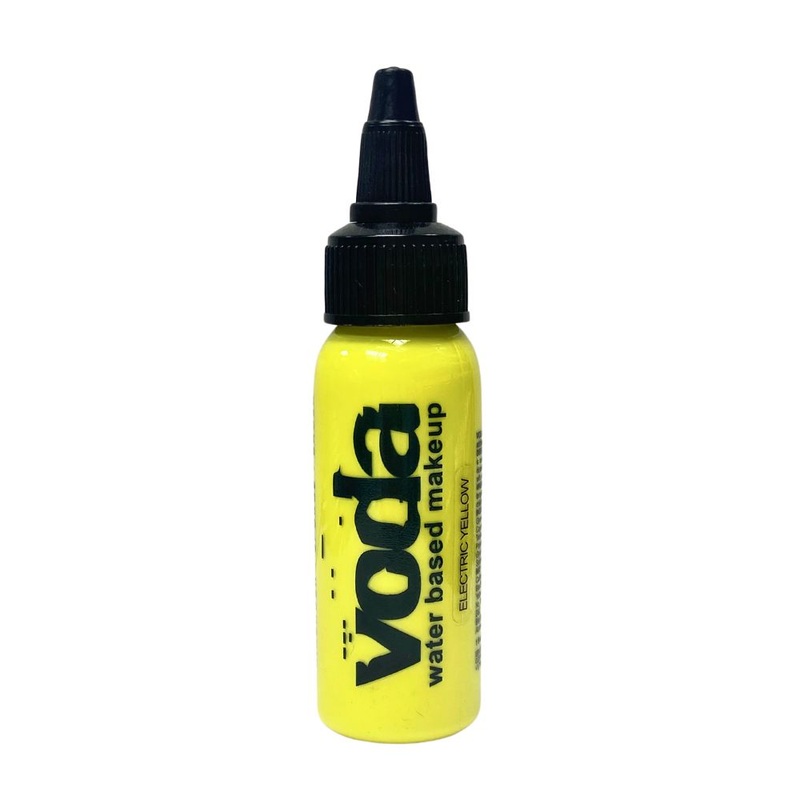 European Body Art | VODA (VIBE) Water Based Airbrush Body Paint – Standard (Bright Electric) Yellow – 1oz