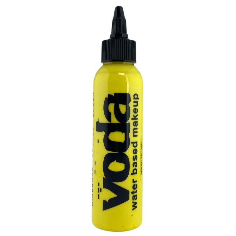 European Body Art | VODA (VIBE) Water Based Airbrush Body Paint – Standard (Bright Electric) Yellow – 4oz