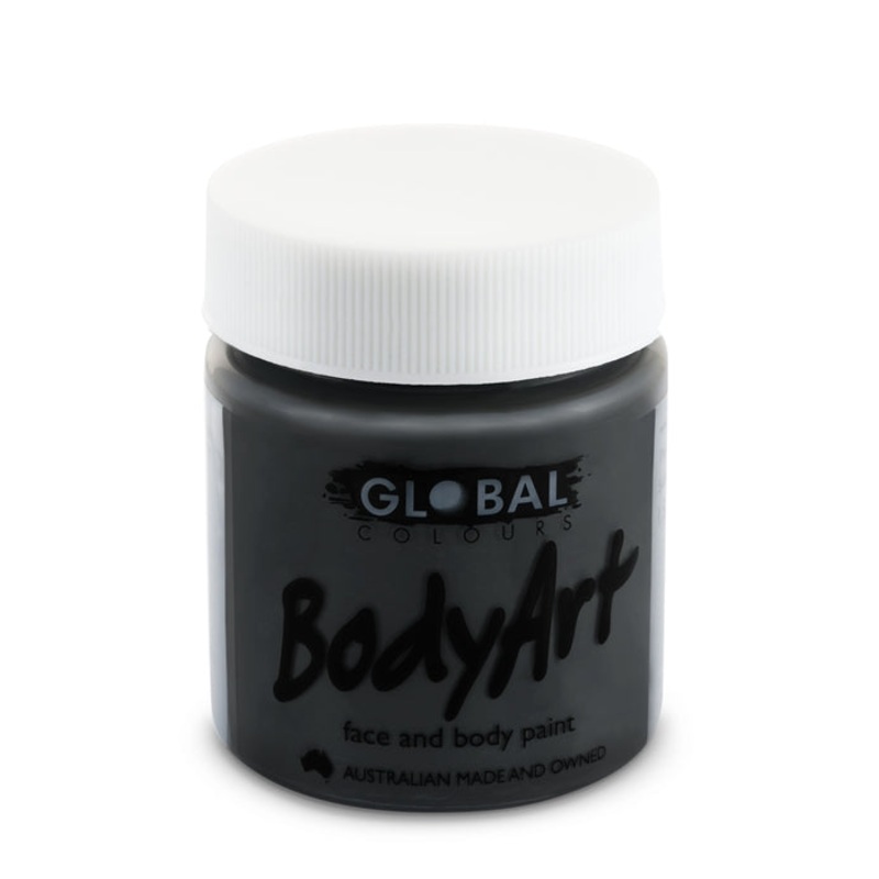 Global Body Art Face Paint – Liquid Black 45ml