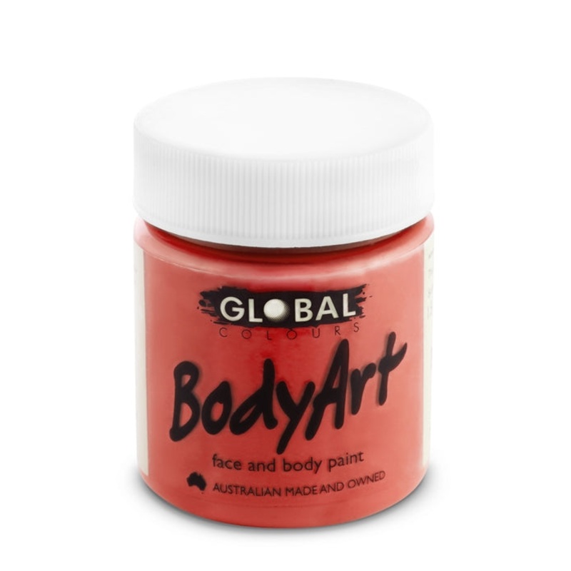 Global Body Art Face Paint – Liquid Brilliant Red 45ml