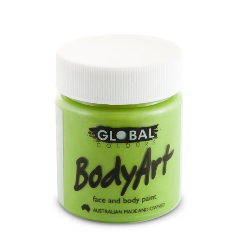 Global Body Art Face Paint – Liquid Lime Green 45ml