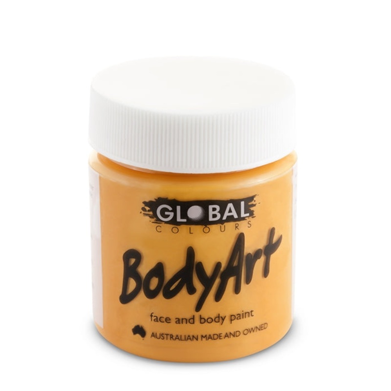 Global Body Art Face Paint – Liquid Orange 45ml