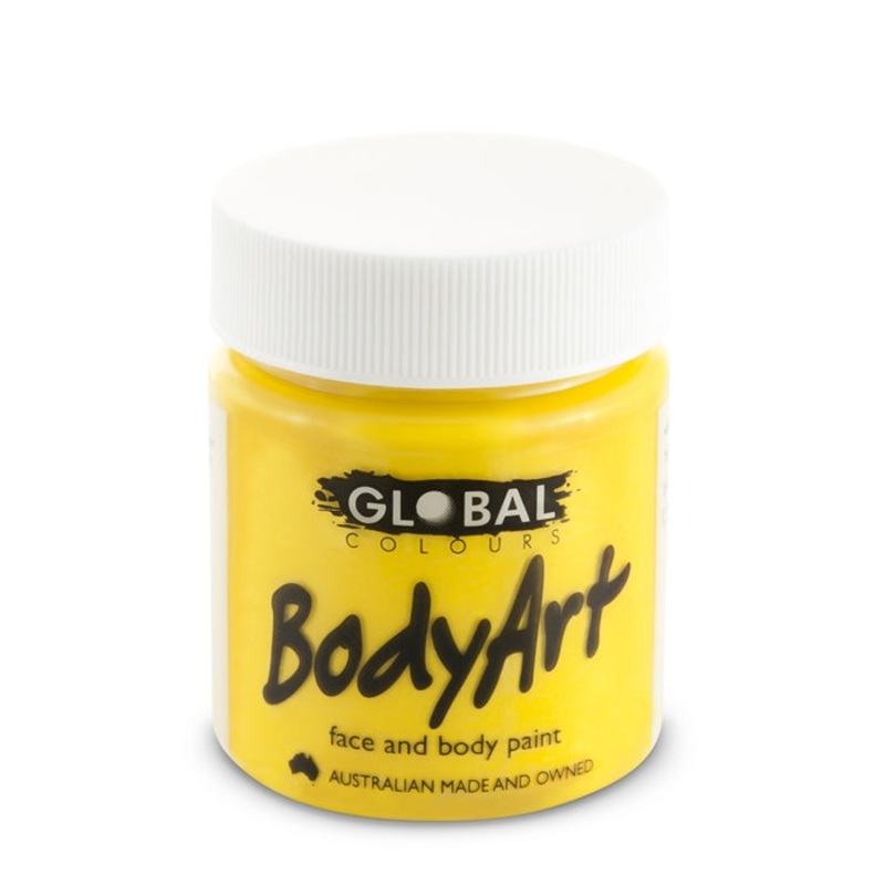 Global Body Art Face Paint – Liquid Yellow 45ml