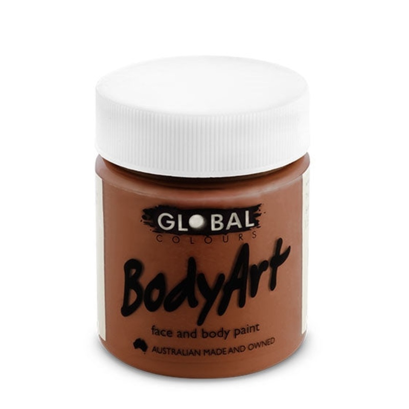 Global Body Art Face Paint – Liquid Brown 45ml
