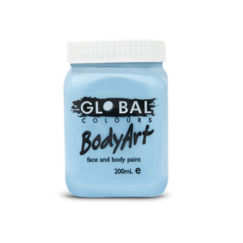 Global Body Art Face Paint – Liquid Light Blue 200ml
