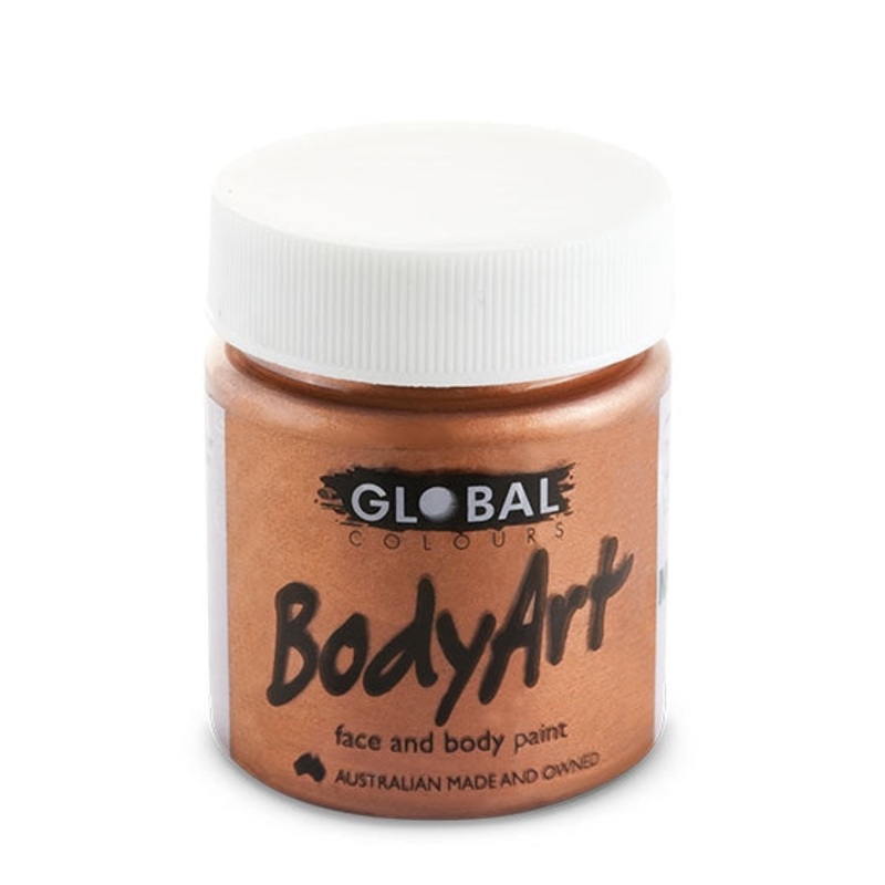 Global Body Art Face Paint – Liquid Metallic Copper 45ml