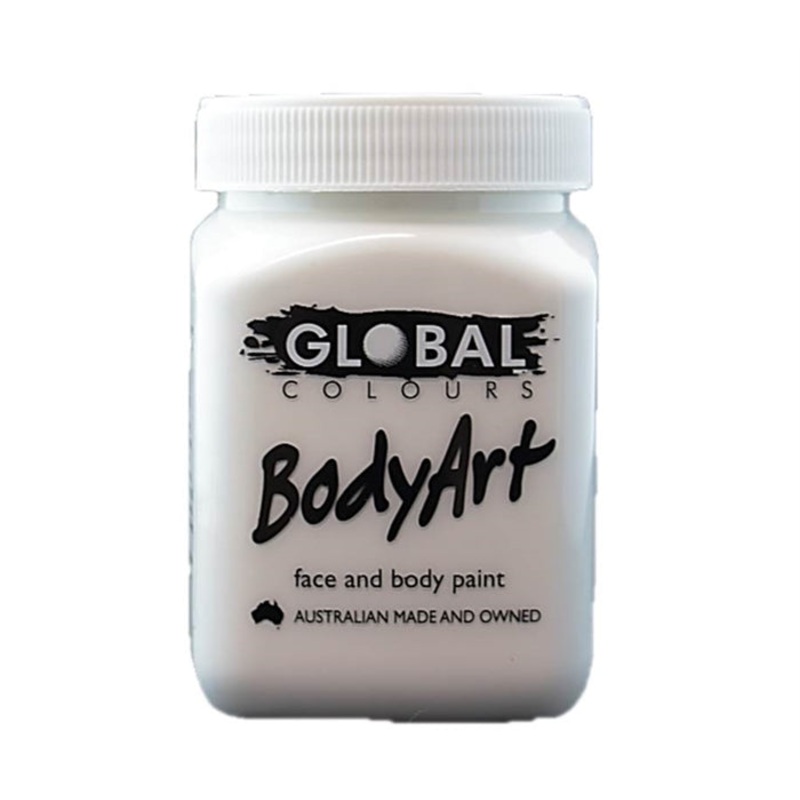 Global Body Art Face Paint – Liquid White 200ml