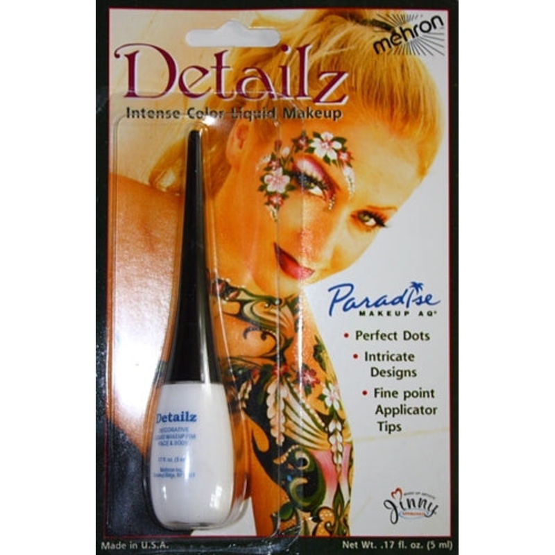 Detailz Liquid Face Paint By Mehron – WHITE – Discontinuing Soon!
