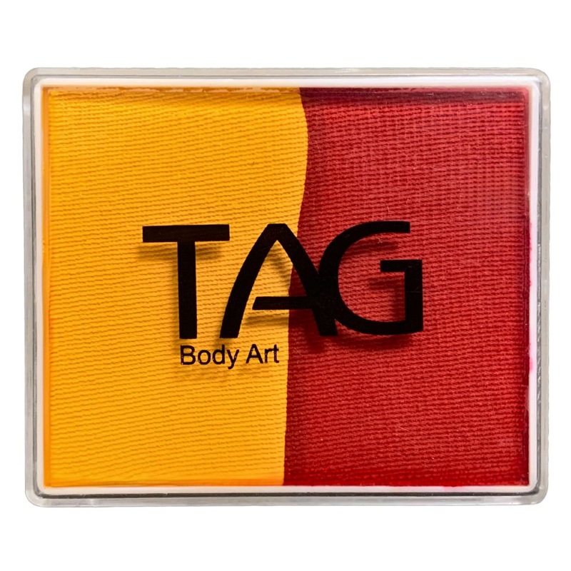 TAG Face Paint Split – Red and Golden Orange 50gr   #1