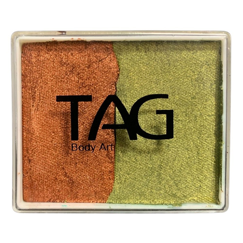 TAG Face Paint Split – Pearl Copper and  Pearl Bronze Green 50gr  #7