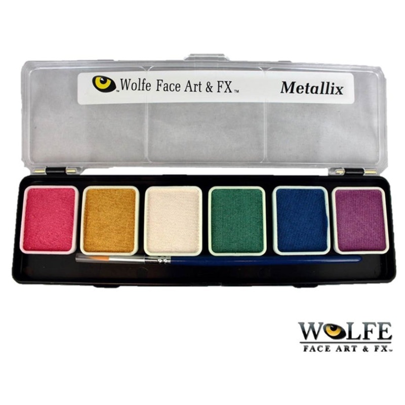 Wolfe FX Face Paint – Small 6 Color Metallix Palette