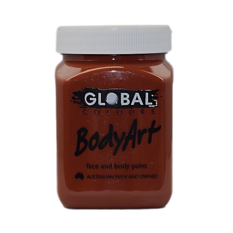 Global Body Art Face Paint – Liquid Brown 200ml